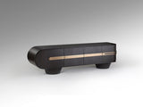 Luca TV Cabinet - Dark Oak and Rose Gold