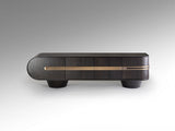 Luca TV Cabinet - Dark Oak and Rose Gold