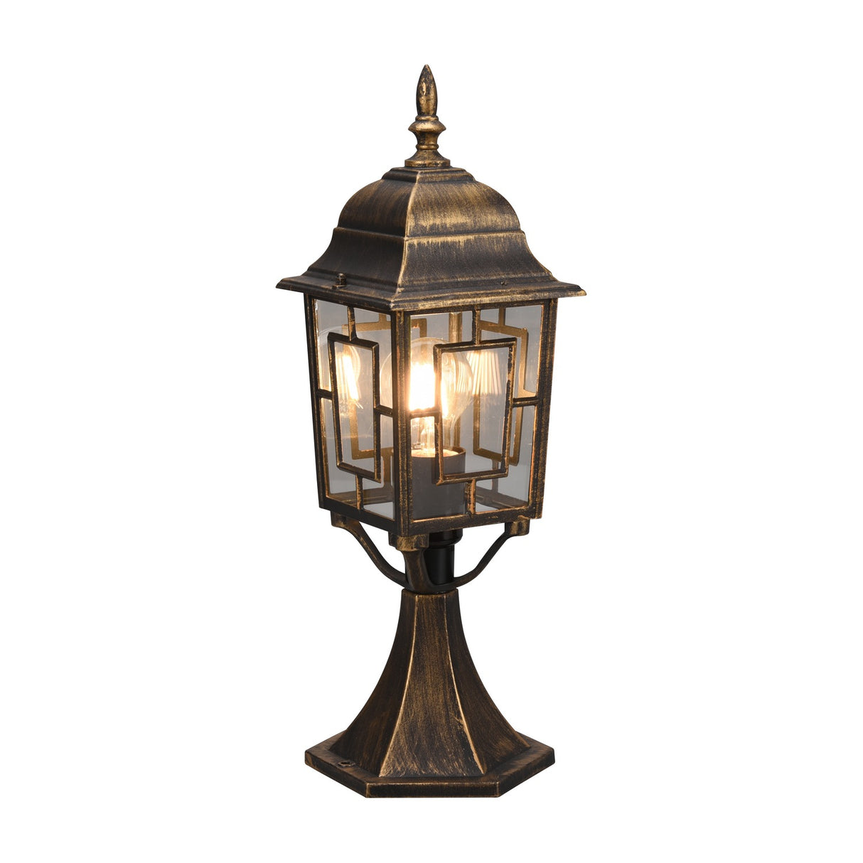 Volturno Lantern 47cm Outdoor Lamp Post – Antique Rust