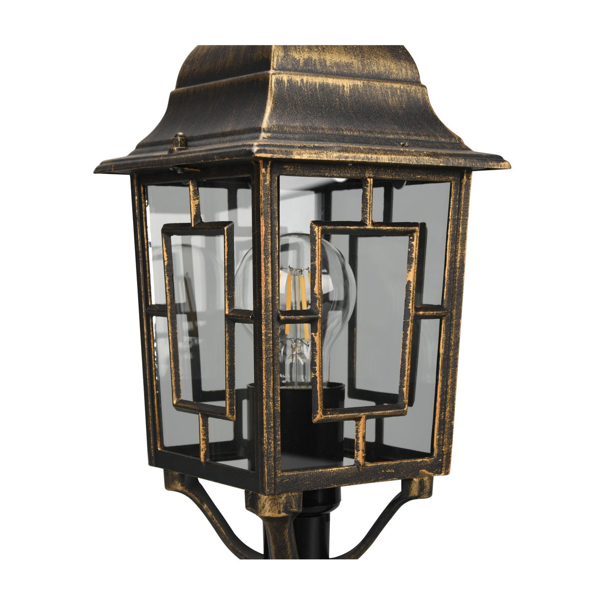 Volturno Lantern 47cm Outdoor Lamp Post – Antique Rust