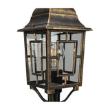 Volturno Lantern 47cm Outdoor Lamp Post – Antique Rust