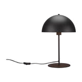 Nola Dome 45cm Table Lamp – Black & Bronze