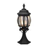 Elvo Lantern Clear Outdoor Lamp Post – Matt Black