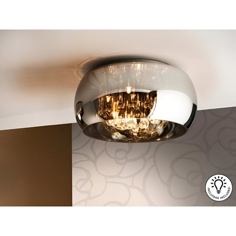 Argos 6 Light Small Flush - Brown