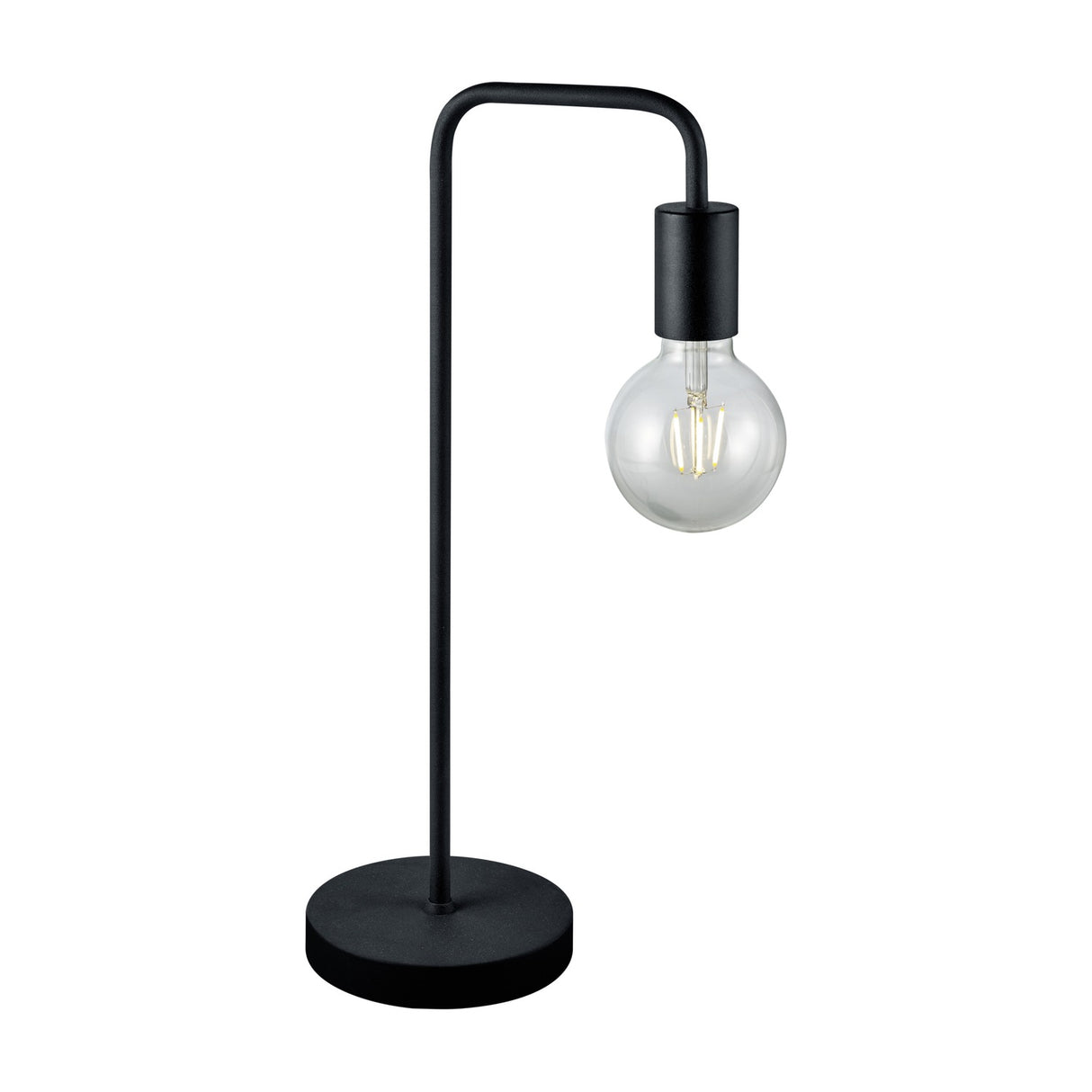 Diallo Glass Table Lamp – Matt Black