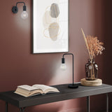 Diallo Glass Table Lamp – Matt Black