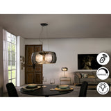 Argos 6 Crystal Light Pendant - Brown (With Remote Control)