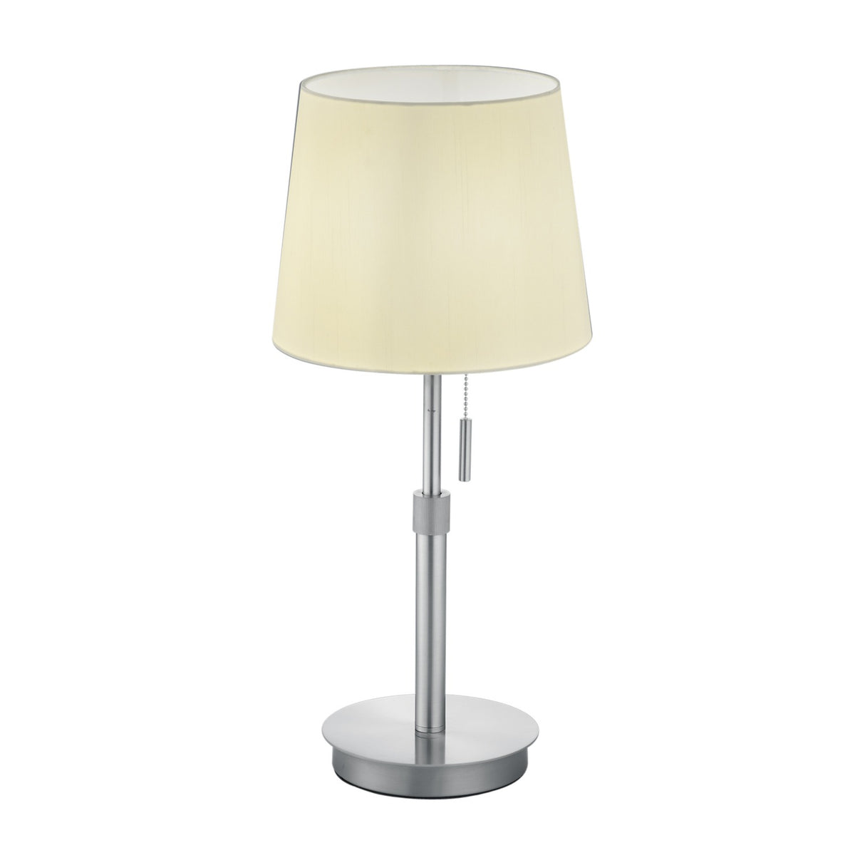 Lyon Fabric Table Lamp – Satin Nickel
