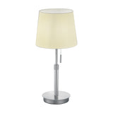 Lyon Fabric Table Lamp – Satin Nickel