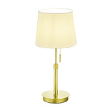 Lyon Fabric Table Lamp – Satin Brass