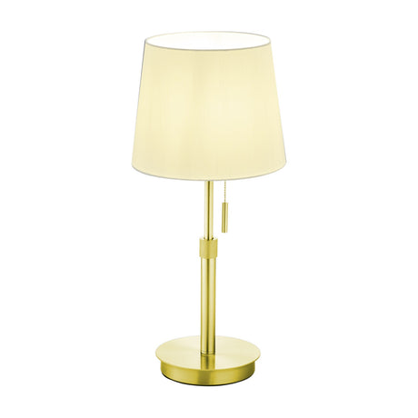 Lyon Fabric Table Lamp – Satin Brass