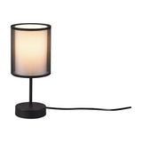 Burton 2 Light Fabric Table Lamp – Matt Black