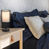Burton 2 Light Fabric Table Lamp – Matt Black