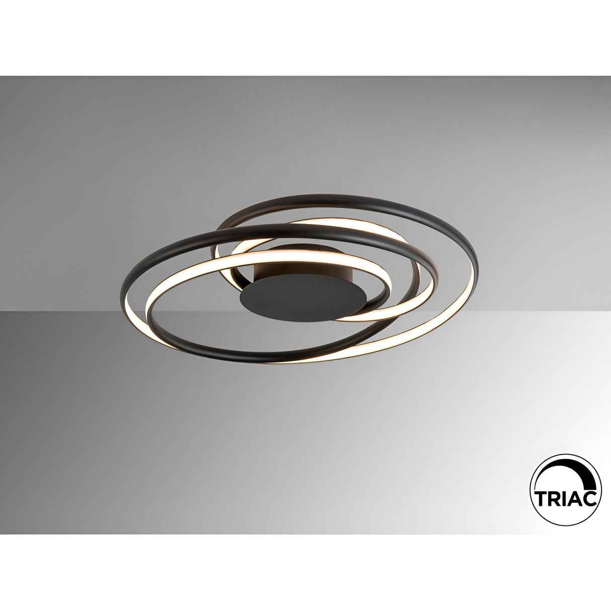 Danza Dimmable LED Semi-Flush Light 75W 3000K - Black