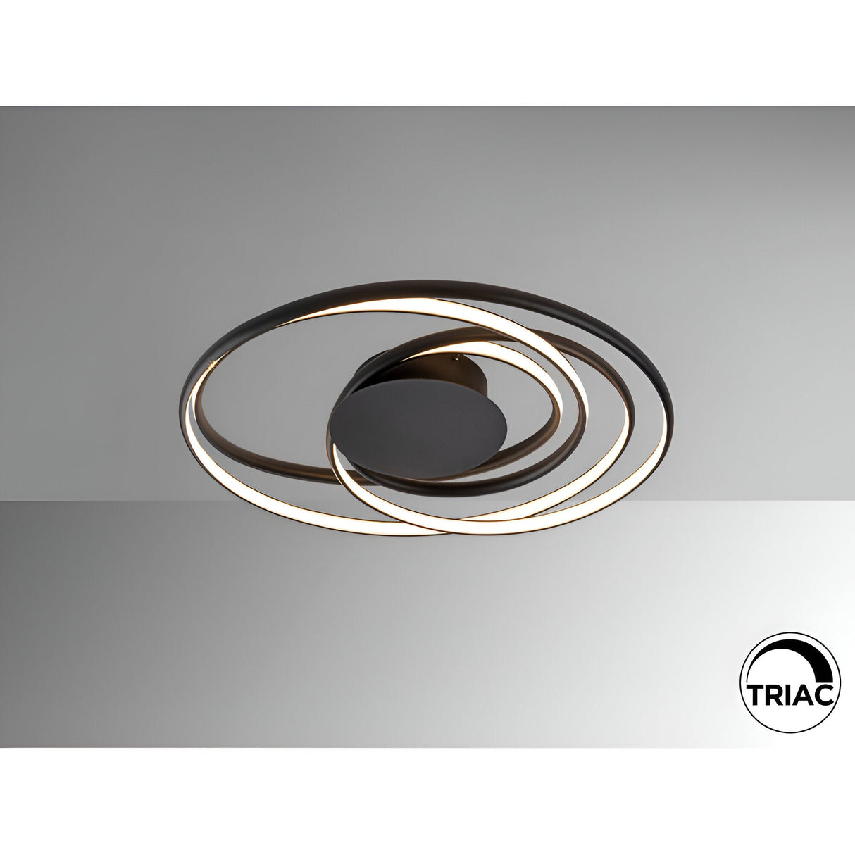 Danza Dimmable LED Semi-Flush Light 75W 3000K - Black
