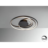 Danza Dimmable LED Semi-Flush Light 75W 3000K - Black