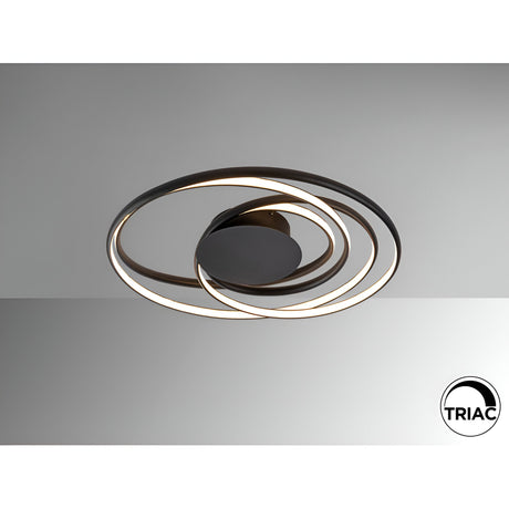 Danza Dimmable LED Semi-Flush Light 75W 3000K - Black