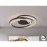 Danza Dimmable LED Semi-Flush Light 75W 3000K - Black