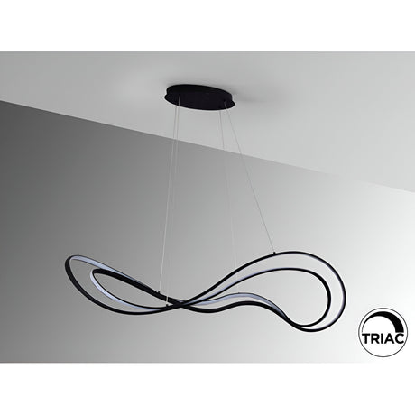 Danza Dimmable LED Suspension Light 75W 3000K - Black