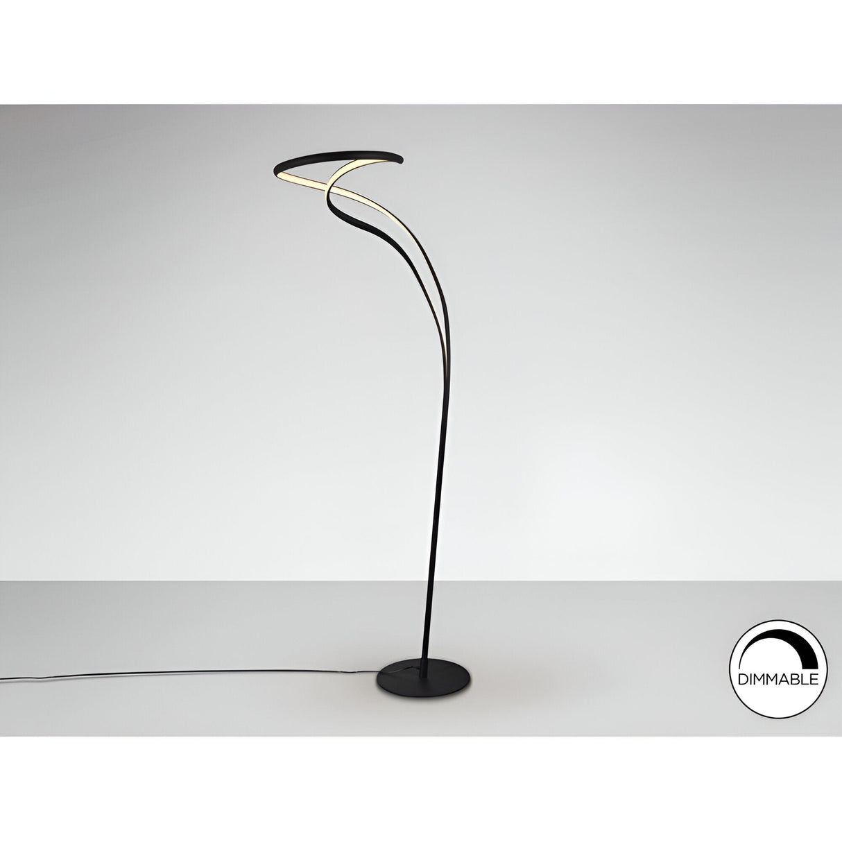 Danza Dimmable LED Floor Lamp 39W 3000K - Black