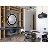 Ocaso Circle Wall Mirror Gold & Black - 90cm