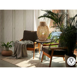 Yaiza Braided Paper Large Table Lamp - Brown