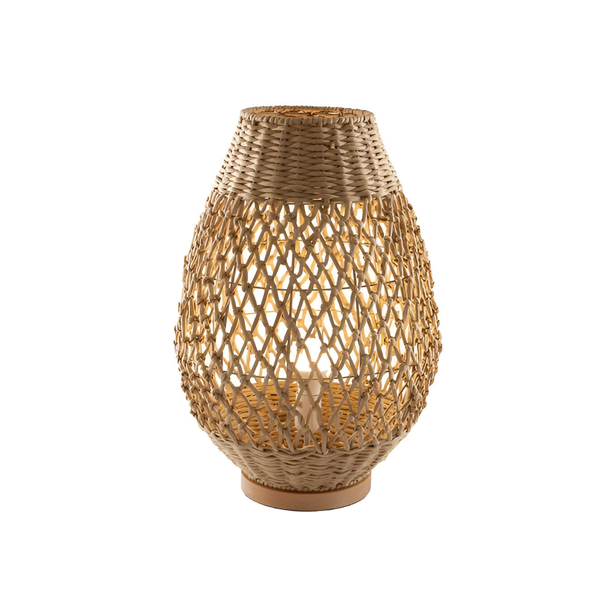 Yaiza Braided Paper Large Table Lamp - Brown