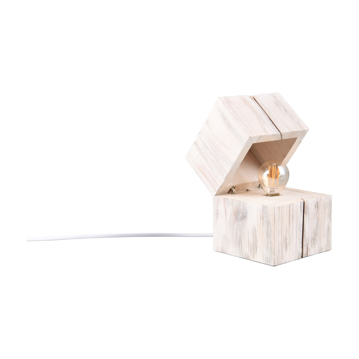Treasure LED Wooden Table Lamp – White