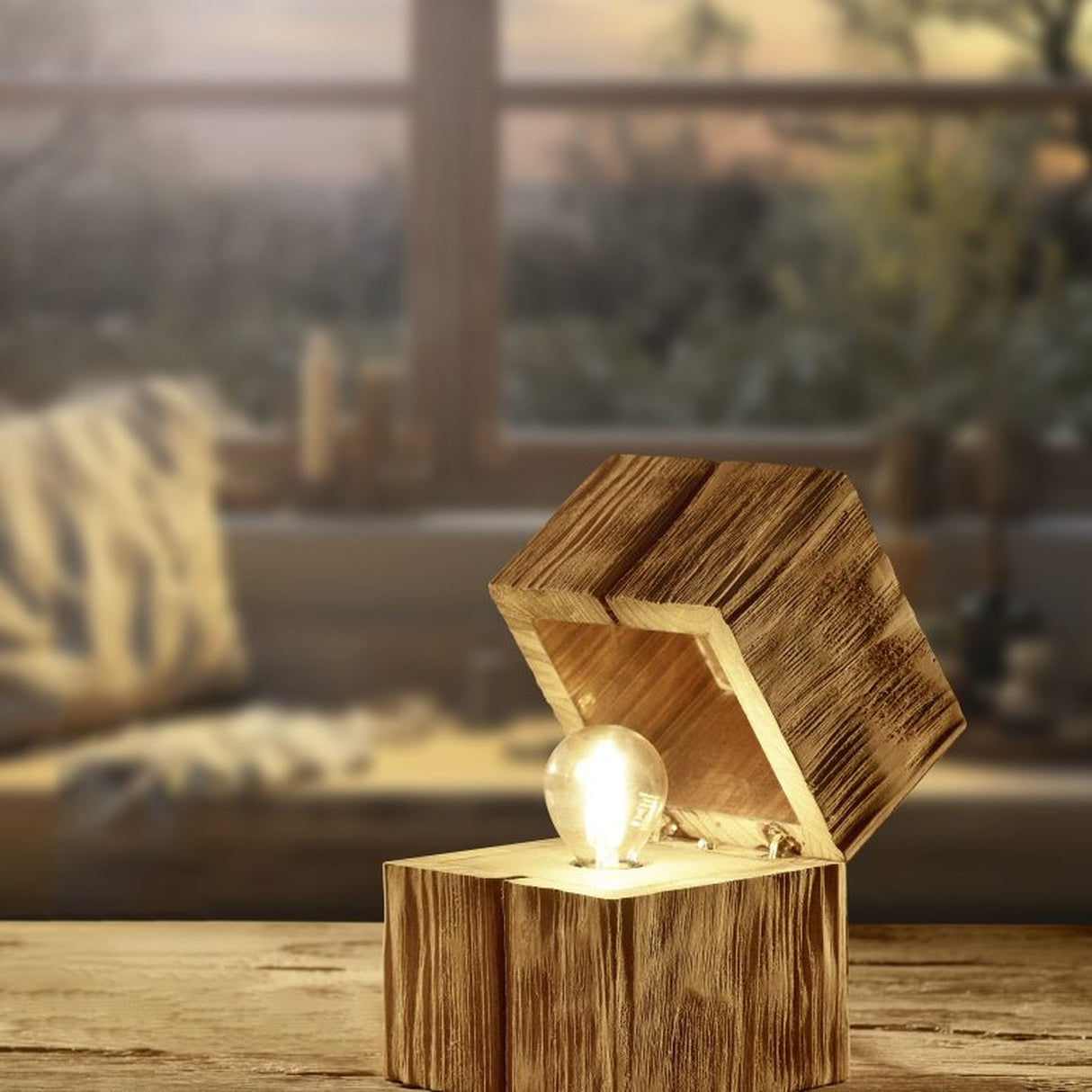 Treasure LED Wooden Table Lamp – Natural