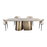 Numa Dining Table - Brass
