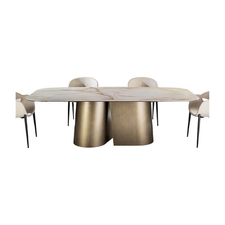 Numa Dining Table - Brass