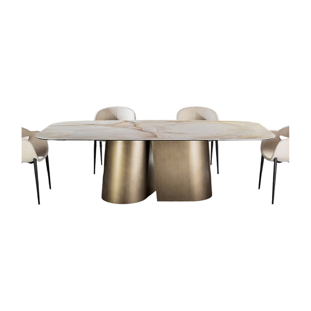 Numa Dining Table - Brass