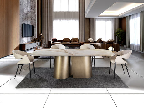 Numa Dining Table - Brass