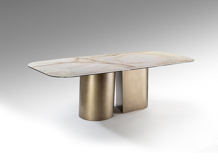 Numa Dining Table - Brass