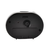 Oval Analogue Plastic Alarm Clock with Beep Function - Black