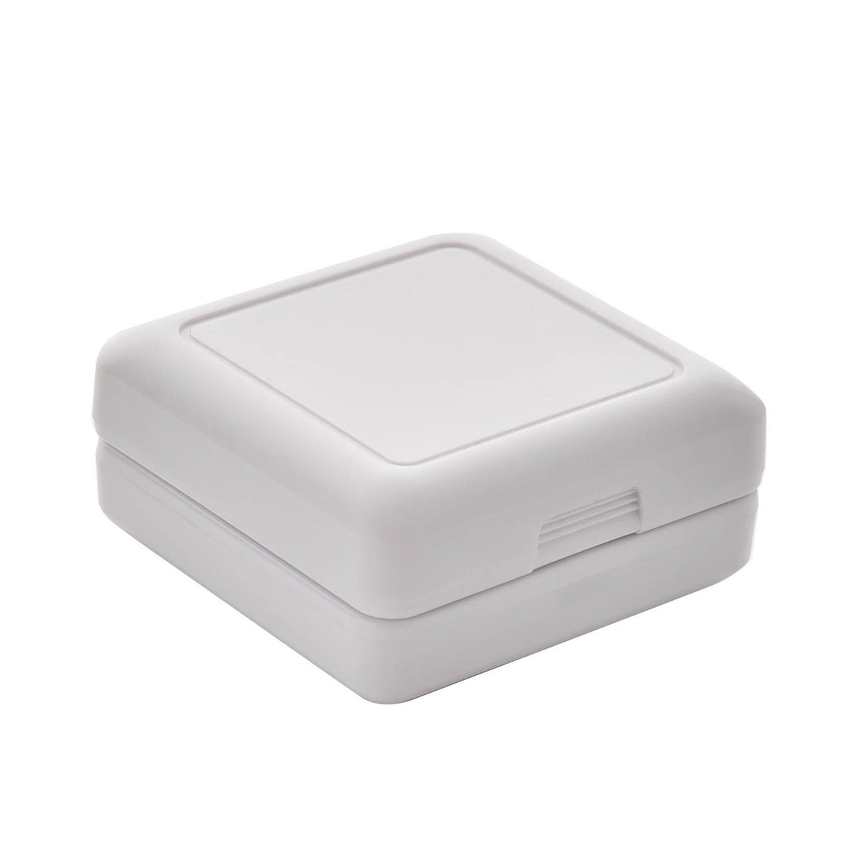 Square Folding Quartz Plastic Travel Alarm Clock - White