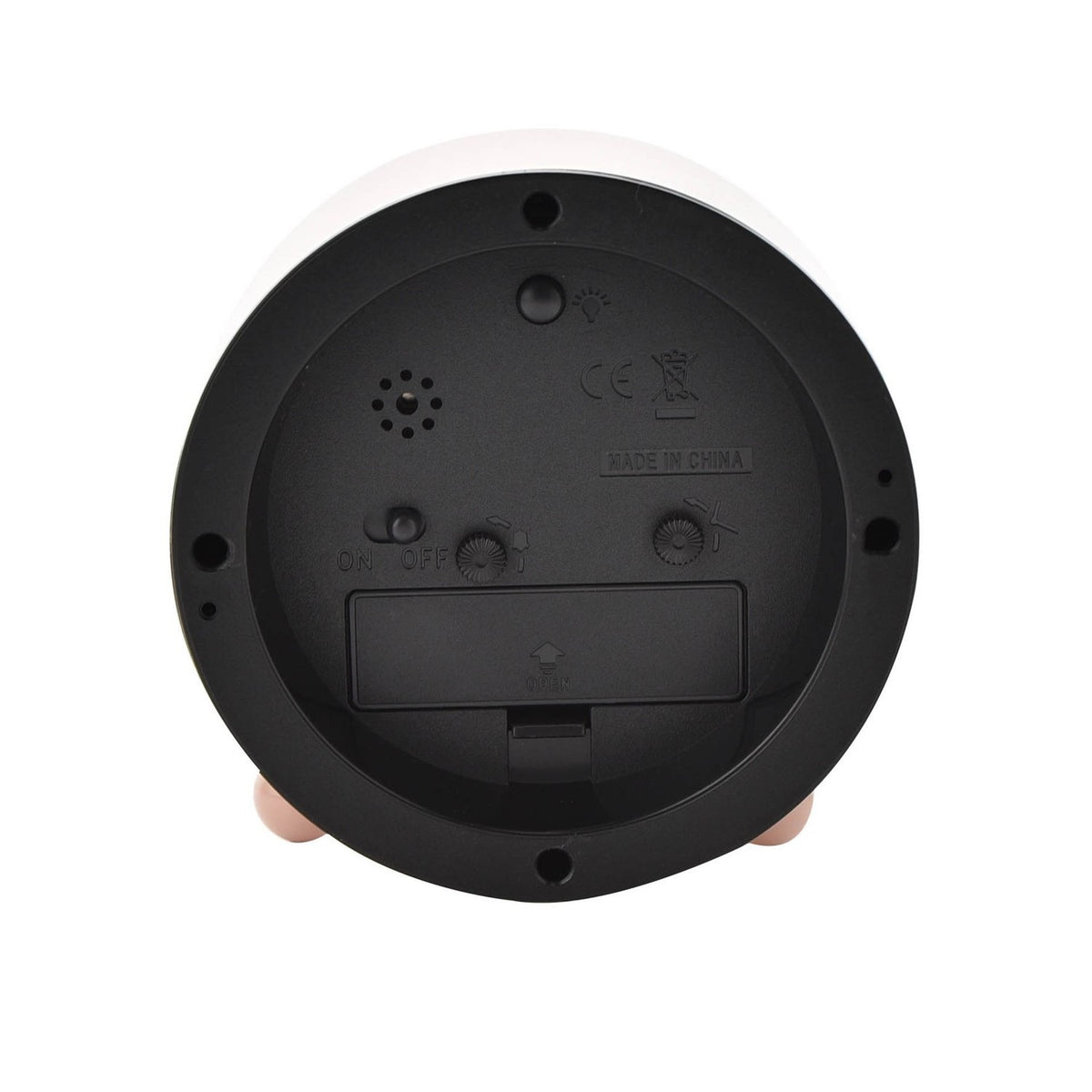 Metal Case Alarm Clock with Light and Snooze 11cm - Blush