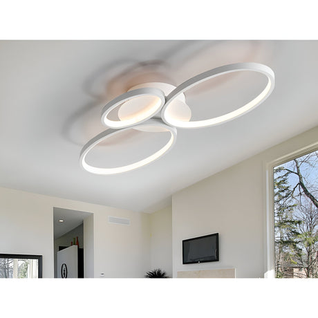 Sios LED Semi-Flush Light 36W 3000K - Sandblasted White