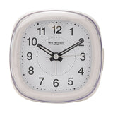Plastic Dome Lens Sweep Alarm Clock with Snooze Light - White