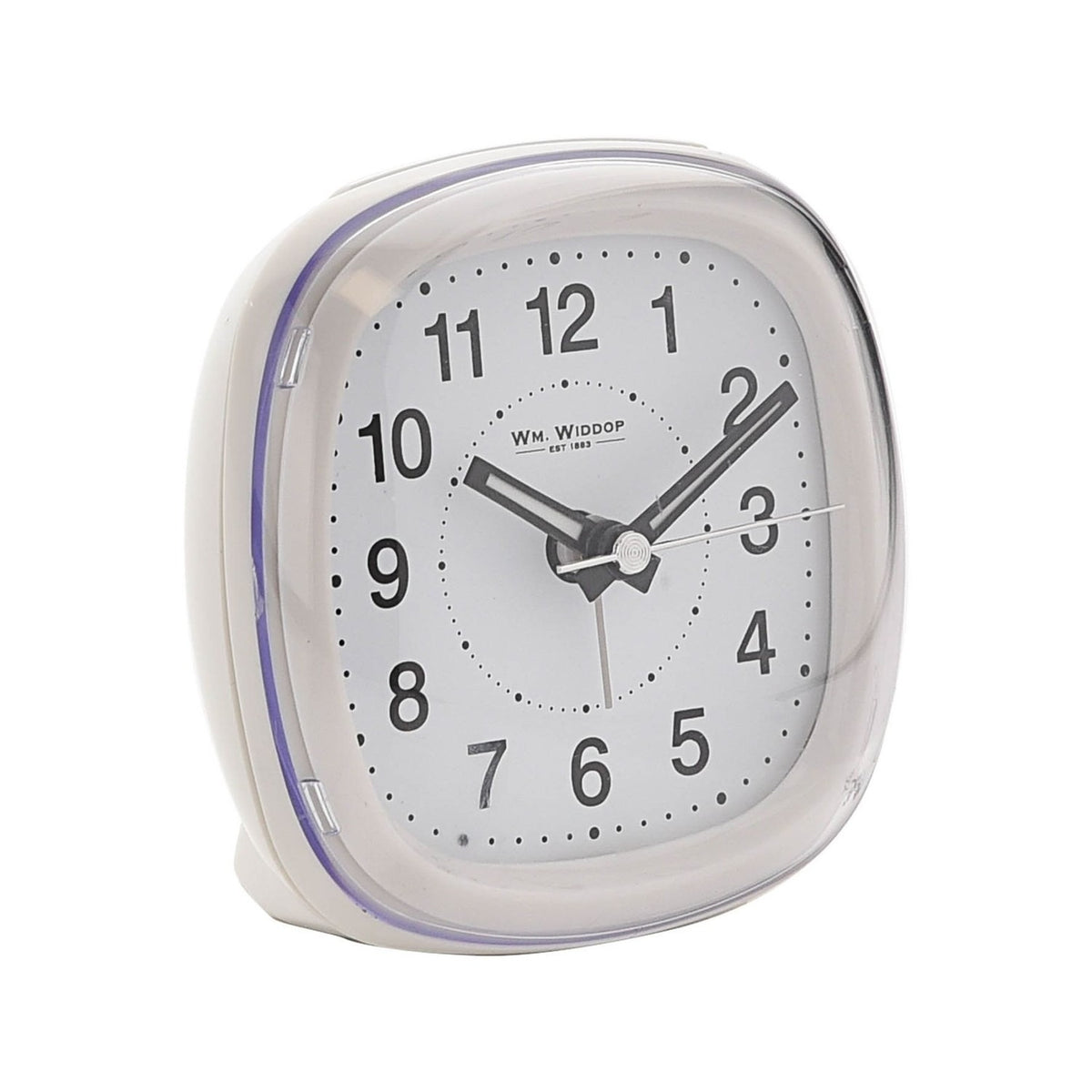 Plastic Dome Lens Sweep Alarm Clock with Snooze Light - White