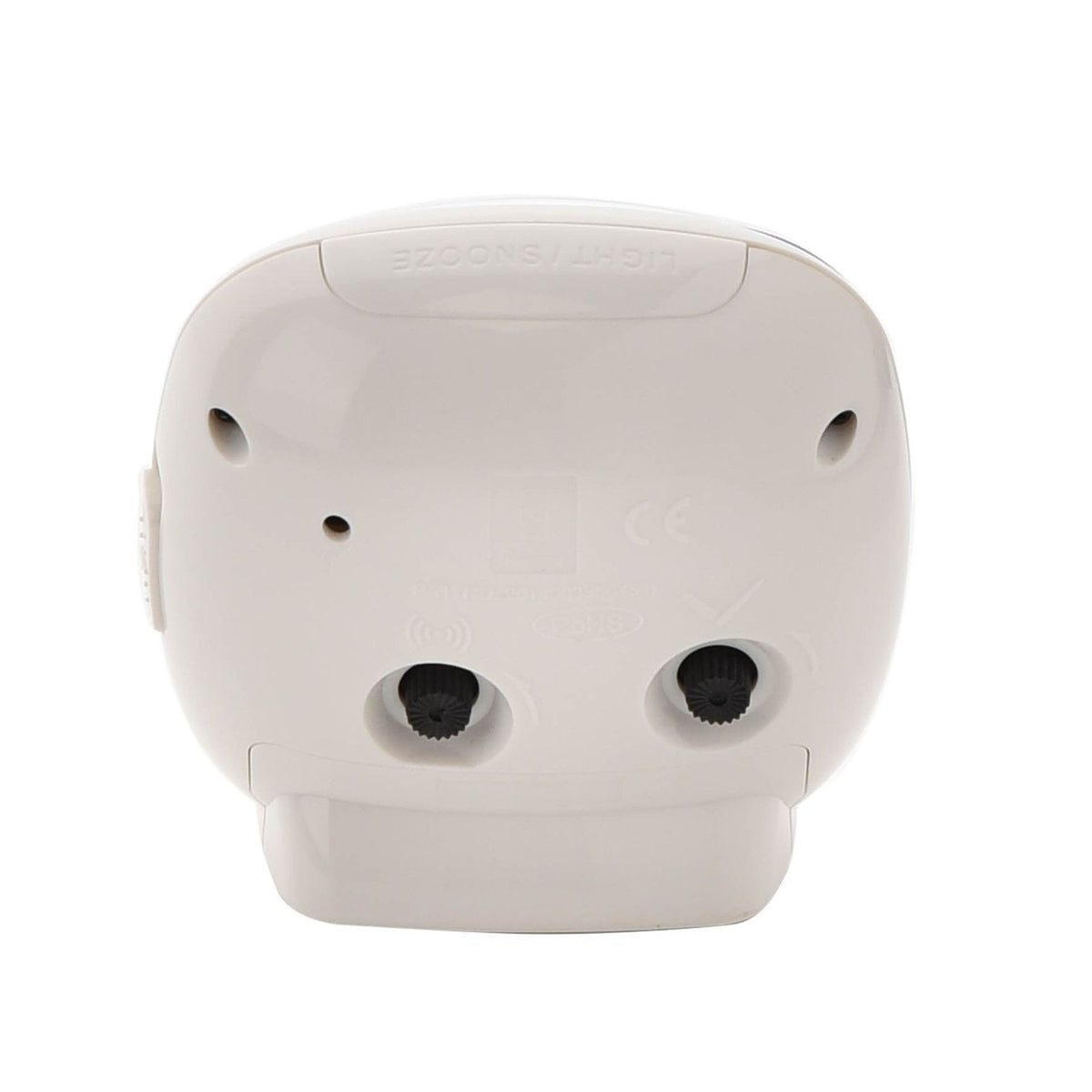 Plastic Dome Lens Sweep Alarm Clock with Snooze Light - White