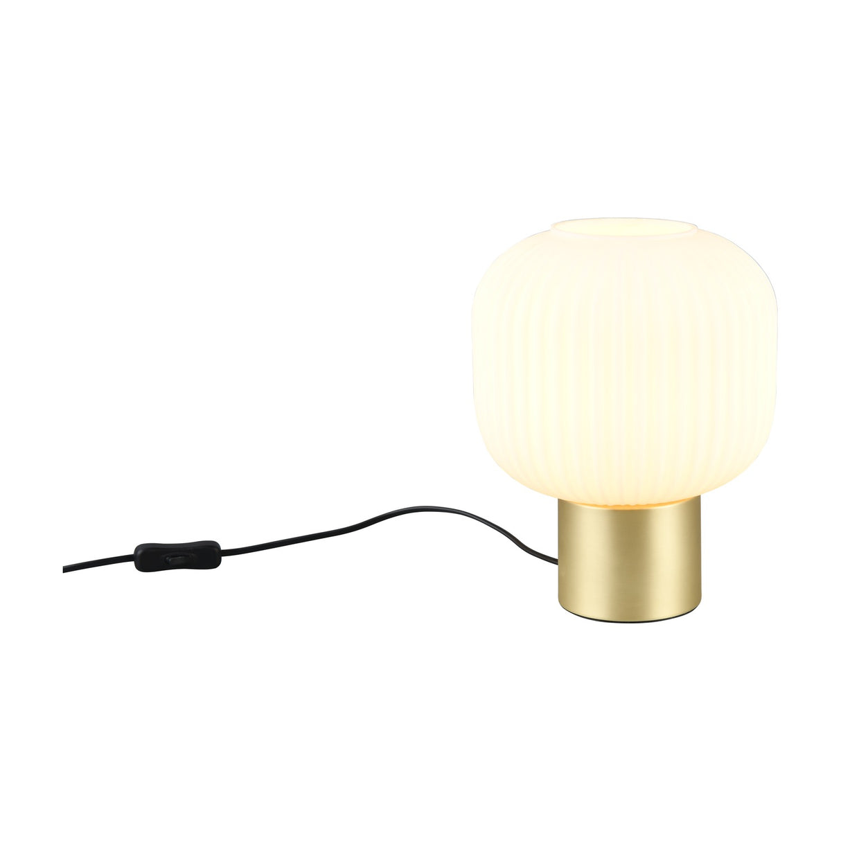 Diva Glass Table Lamp – Satin Brass