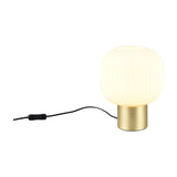 Diva Glass Table Lamp – Satin Brass