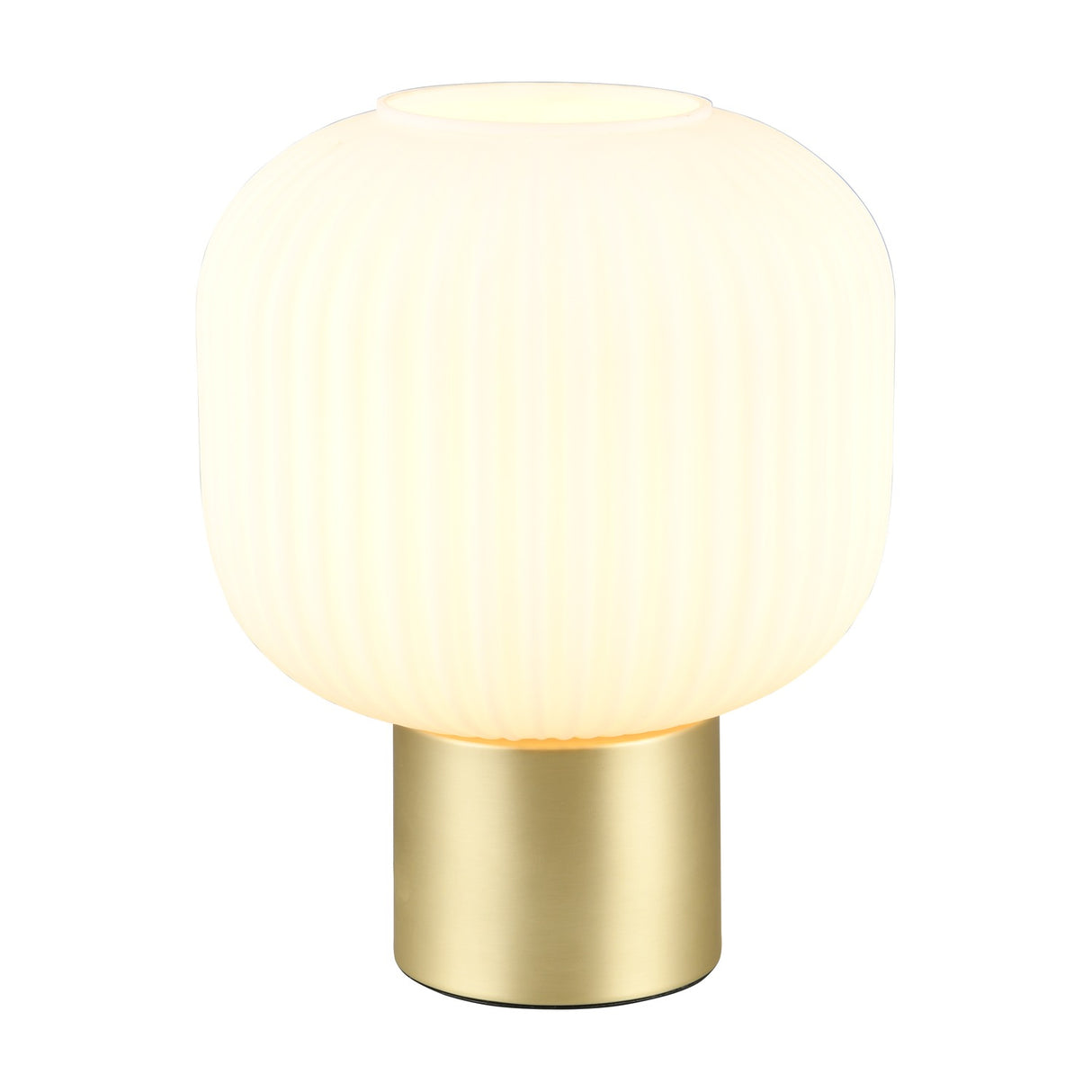 Diva Glass Table Lamp – Satin Brass