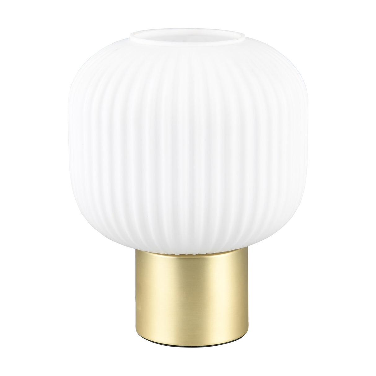 Diva Glass Table Lamp – Satin Brass
