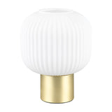 Diva Glass Table Lamp – Satin Brass
