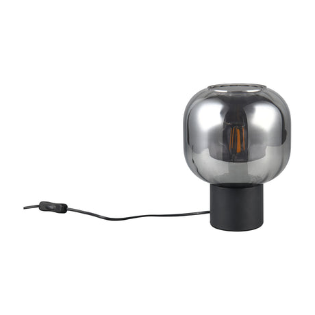 Diva Glass Table Lamp – Black & Grey