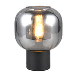 Diva Glass Table Lamp – Black & Grey