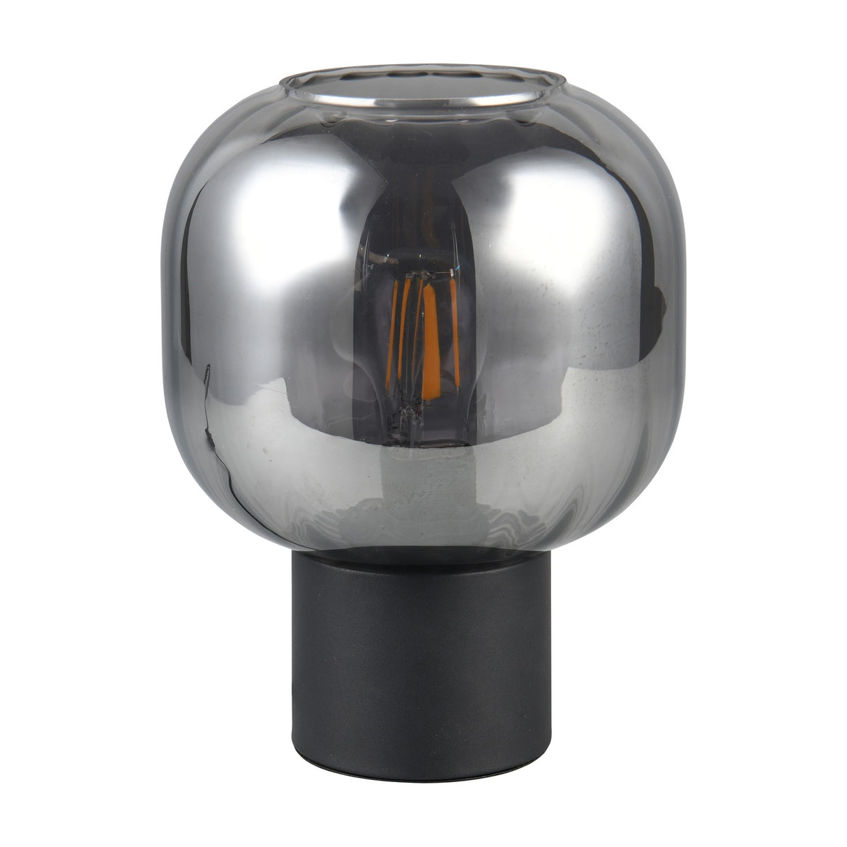 Diva Glass Table Lamp – Black & Grey