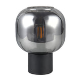 Diva Glass Table Lamp – Black & Grey